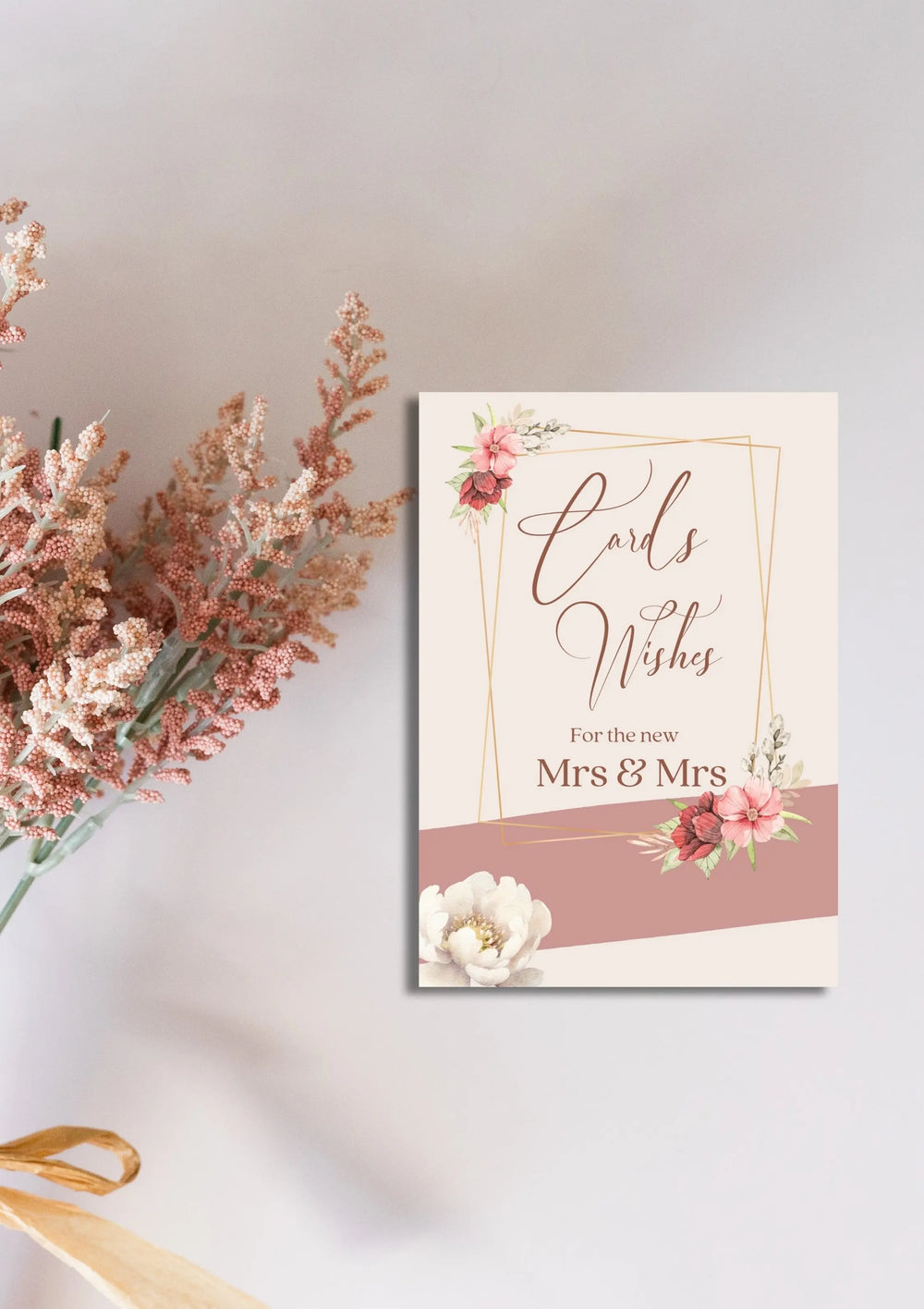 Cards & Wishes Mrs/Mrs A5 WedFetti