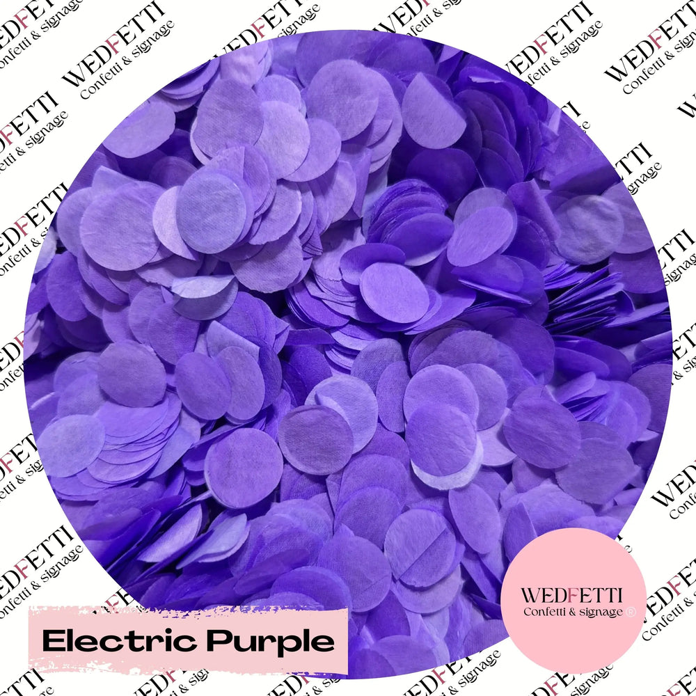 Slow falling paper Confetti - Electric Purple - WedFetti Confetti & Signage