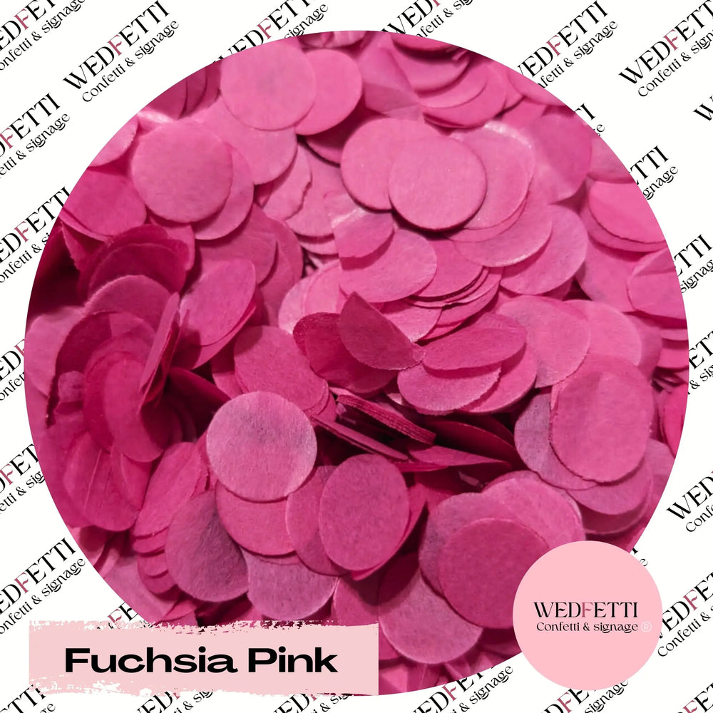 Slow falling paper Confetti - Fuchsia Pink - WedFetti Confetti & Signage