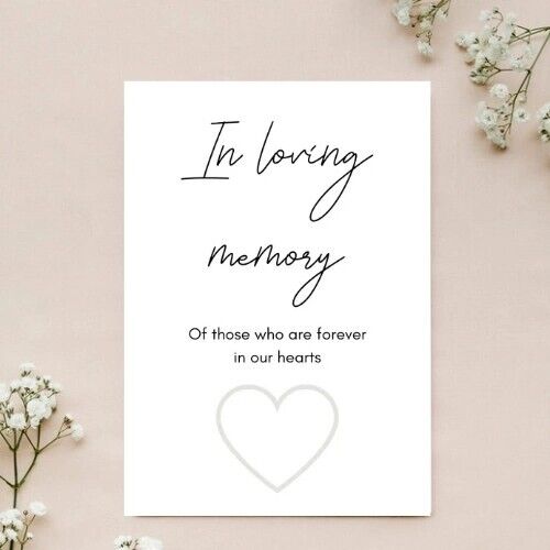 Wedding Memorial Sign A5 (Physical Item)