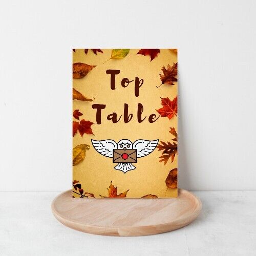 Harry Potter Wedding Table Numbers 1-10